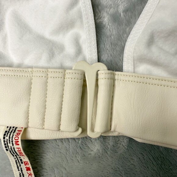 Free People Katrina Vegan Leather Bralette Evening Creme Festival Baddie Medium - Picture 7 of 12